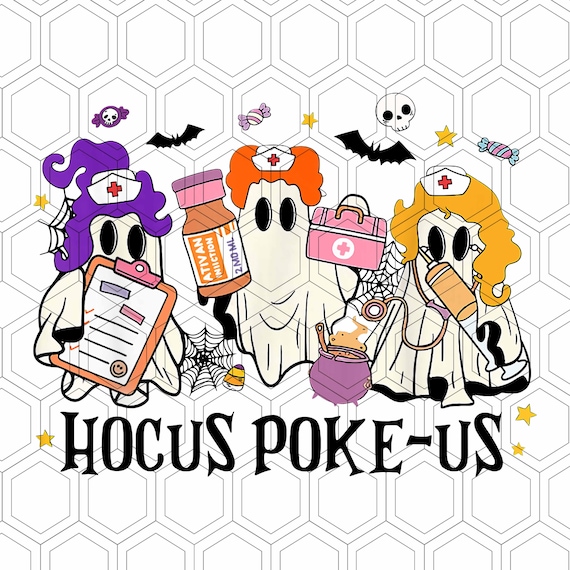Nurse Halloween Png, Hocus Poke-us Witch Nurse Halloween Png, Hocu Pocu Nurse Png, Halloween Png,Nurse Png,Spooky Nurse Png,ER/ICU Nurse Png