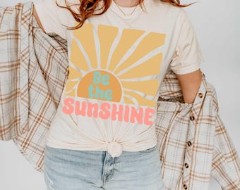 Be The Sunshine PNG, BoHo Sun PNG, Summer Sublimation Designs, Retro Summer PNG, Beach Tshirt Png, Sunsets Png, Vintage Hippie Graphic Png