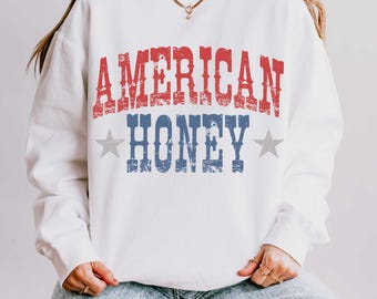 America Honey PNG, Preppy 4th of July PNG,  4th Of July Patriotic Sublimation Shirt Design, Girly USA Shirt Png, Memorial Independence Day