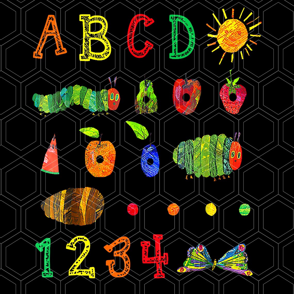 Cute Hungry Caterpillar Transformation Back to School Png, the Very ...