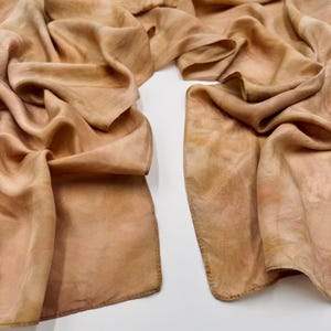 Silk Wrap – Hand Ice-Dyed Scarf by Funabashi Studio | One of a Kind 100% Silk | Long Lightweight Wrap, Shawl, Headwrap, Belt