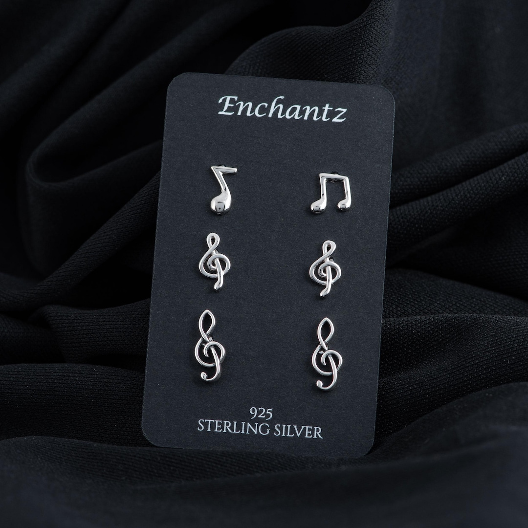 Music Note Stud Earrings Party Gift 30PCS-S109