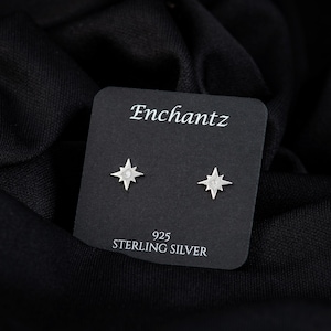 Women's Star Silver Earrings, 925 Sterling Silver Star Stud Earrings for Her, Unique Star Earring, Celestial Silver Jewelry, Gift for Ladies