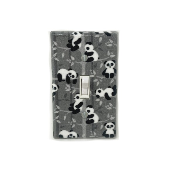 Panda Decor, Light Switch Cover, Panda Bear, Nursery Decor Boy, Baby Shower Gifts