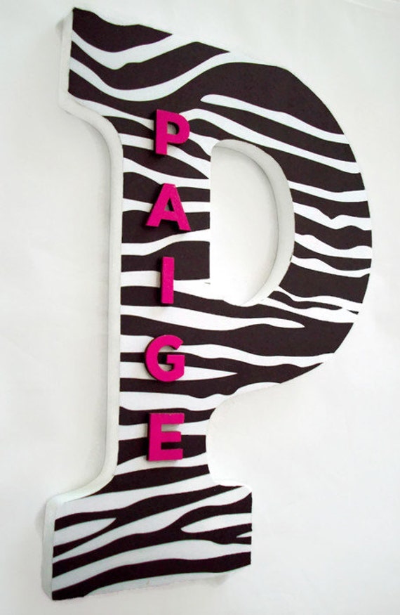 Teen Girl Room Decor Zebra Print Wooden Letters Zebra Wall Art Niece Gift From Aunt Birthday Gift