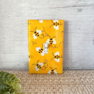 Bumble Bee Light Switch Cover: Baby Girl Nursery Decor