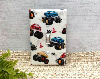 Monster Truck Light Switch Cover: Boys Room Decor