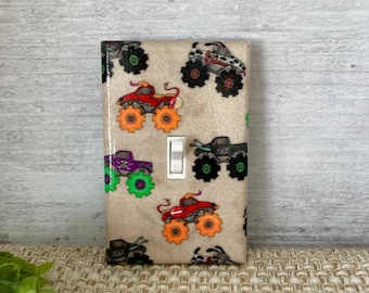 Monster Trucks Light Switch Cover: Boys Room Decor