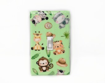 Safari Nursery Decor, Light Switch Cover, Jungle Animals, Boy Nursery Decor, Baby Shower Gift