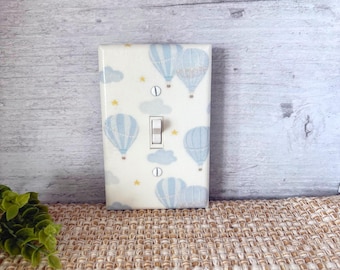 Hot Air Balloon Light Switch Cover: Baby Boy Nursery Decor