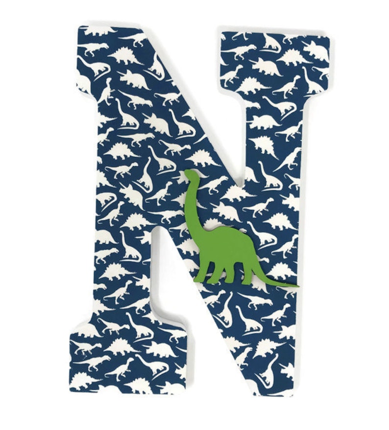 Dinosaur Nursery Decor Wood Letters Dinosaur Letters Boys Etsy