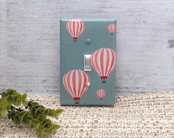 Hot Air Balloon Nursery Light Switch Cover: Boy or Girl Nursery Decor