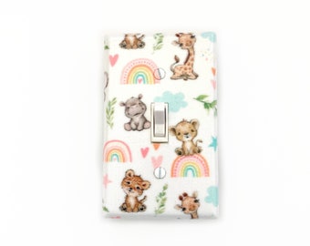 Safari Nursery Decor, Light Switch Cover, Boho Rainbow, Girl Nursery Decor, Baby Shower Gift