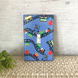 Train Light Switch Cover: Boy&#39;s Nursery Decor