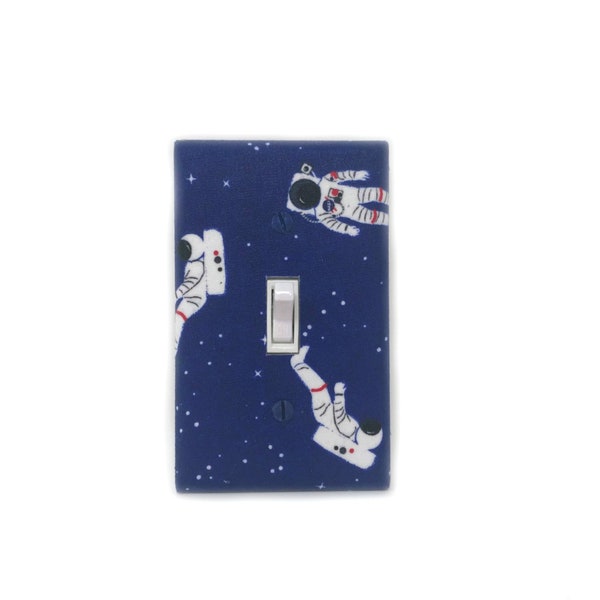 Outer Space Nursery, Light Switch Cover, Astronaut, Boys Room Decor, Nephew Gift