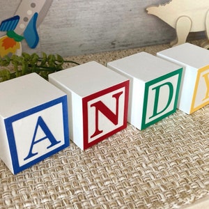 Baby Name Blocks, Wooden Blocks, Newborn Photo Prop, Baby Boy Nursery, Baby Shower Gifts