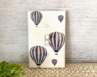Hot Air Balloon Light Switch Cover: Travel Nursery Decor