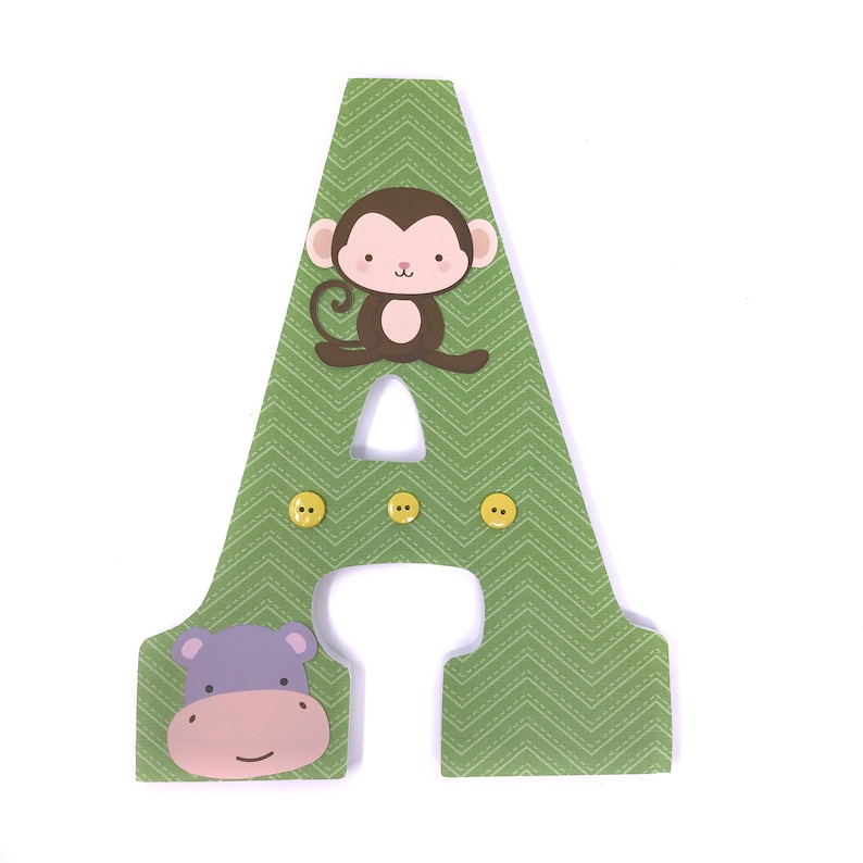 Safari Nursery Decor Wooden Letters Nursery Wall Letters Etsy