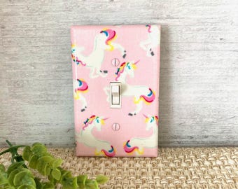Unicorn Bedroom Light Switch Cover: Girl Nursery Decor