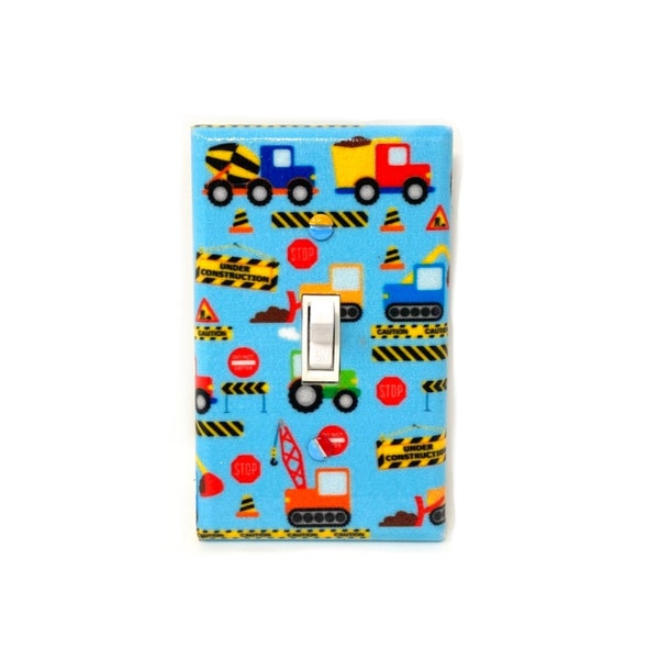 Construction Room Decor, Light Switch Cover, Bulldozer, Boys Bedroom, Baby Boy Gift