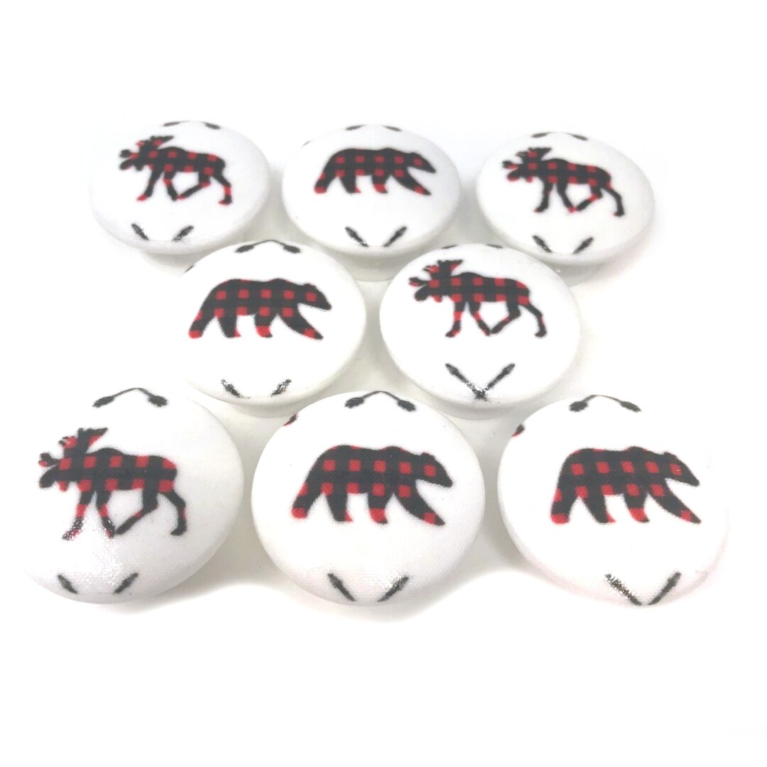 Woodland Nursery Decor Boy Dresser Knobs Moose Decor Bear Etsy