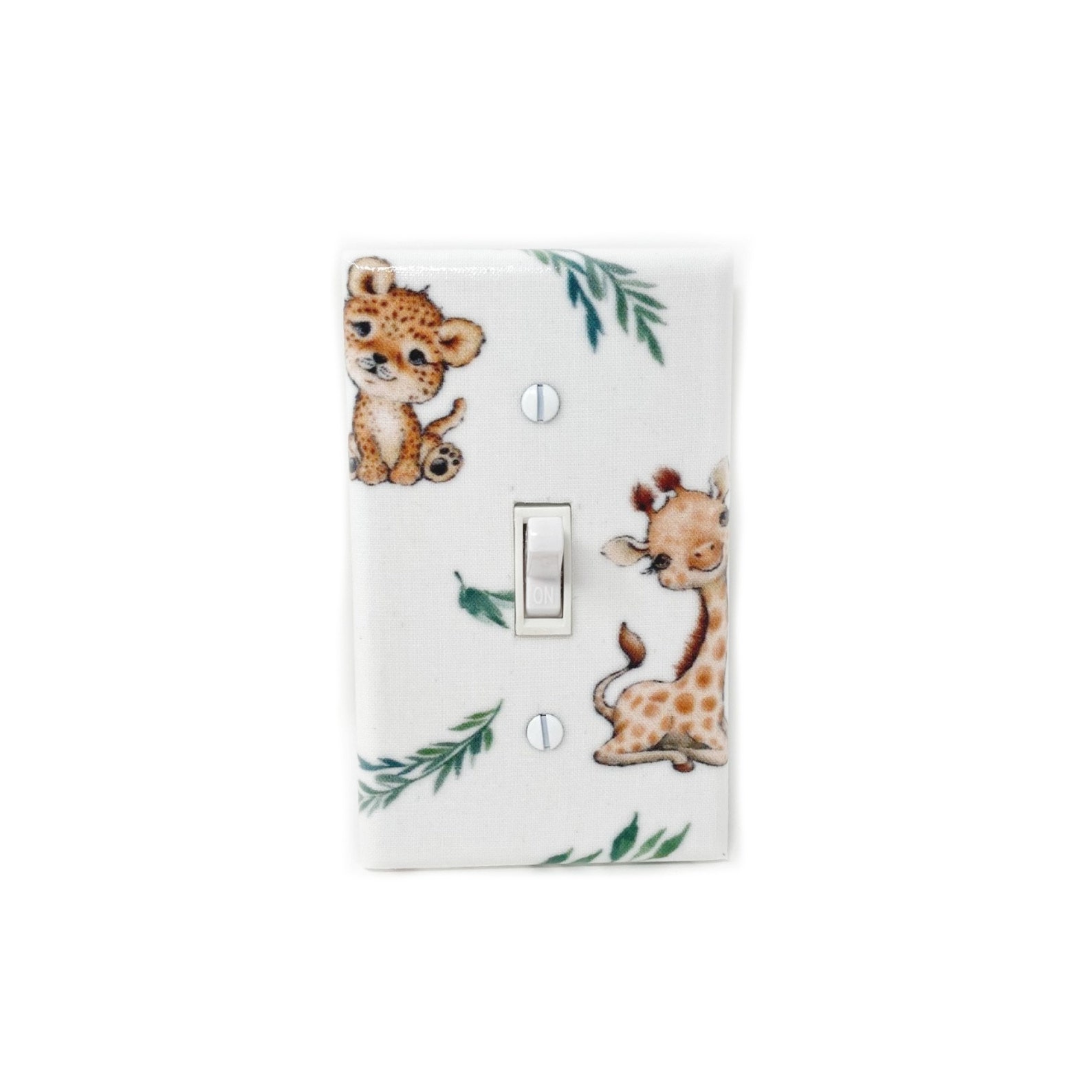 baby jungle animal light switch cover
