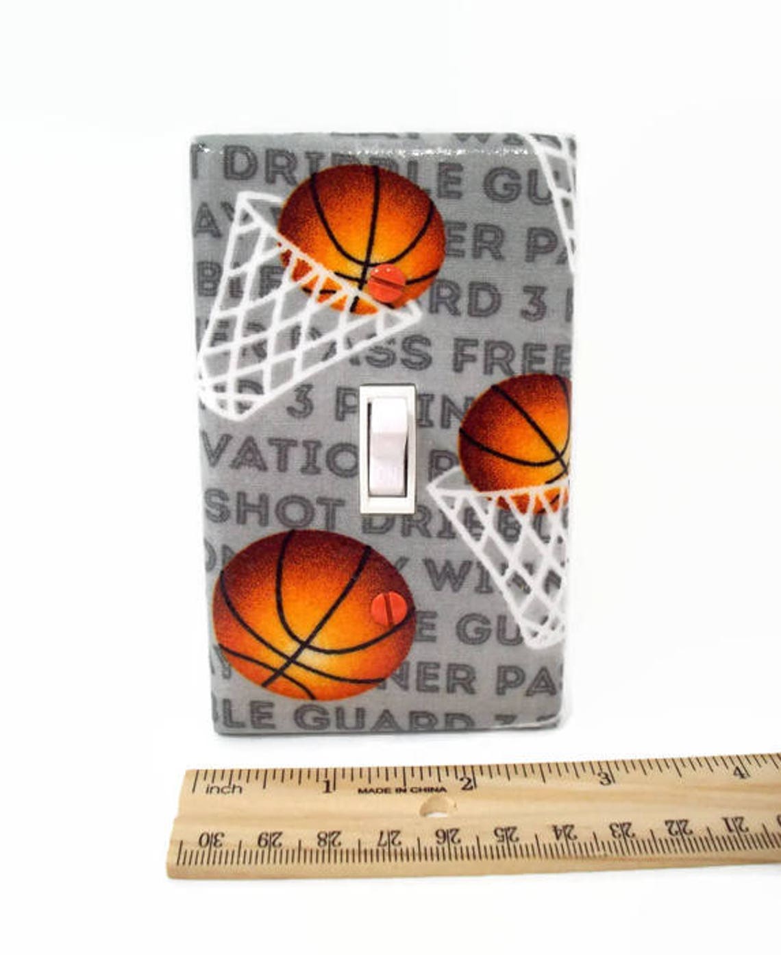 Basketball Decor Light Switch Cover Kids Room Decor Etsy
