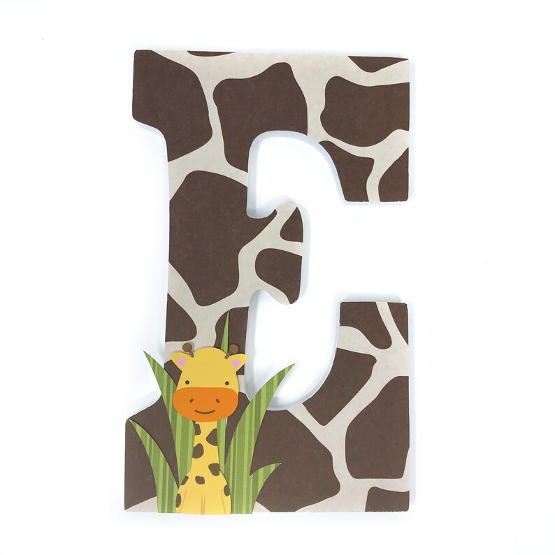 Safari Nursery Decor Wooden Letters Nursery Wall Letters Etsy