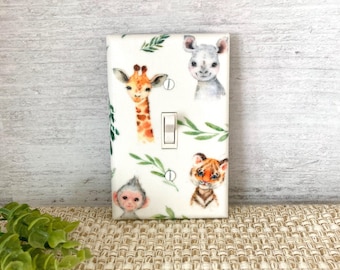 Jungle Animals Light Switch Cover: Safari Nursery Decor
