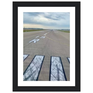 Runway ICN (Seoul) Premium Matte Paper Wooden Framed Photograph, Flying Enthusiast Gift, Aviation Decor, Travel, Pilot Gift, Aviation Art