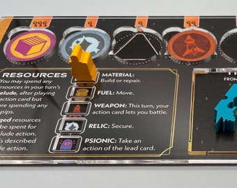 Arcs board game compatible acrylic overlay