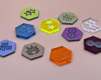 Monster Hunter World board game compatible acrylic tokens