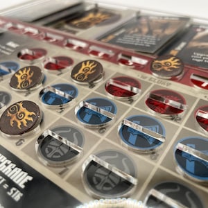 Blood Rage board game compatible acrylic overlay.