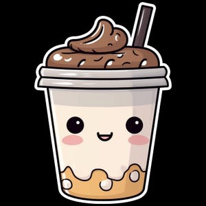 20 Kawaii Cute Coffee Digital Stickers - for Goodnotes/Journaling/Vinyl Sticker Printing