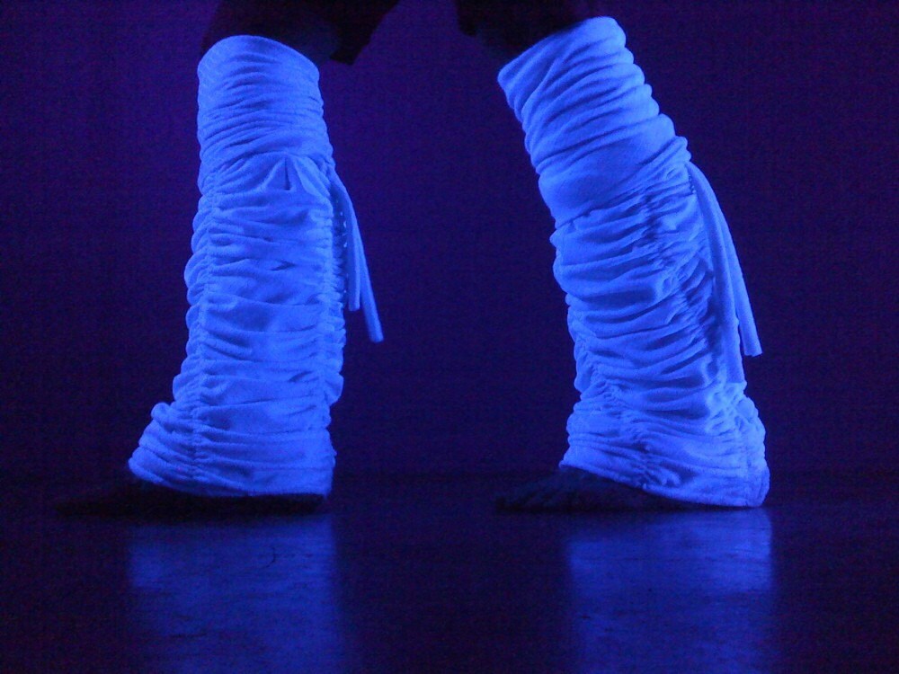 Glow White Gathered Velvet Leg Warmers Etsy