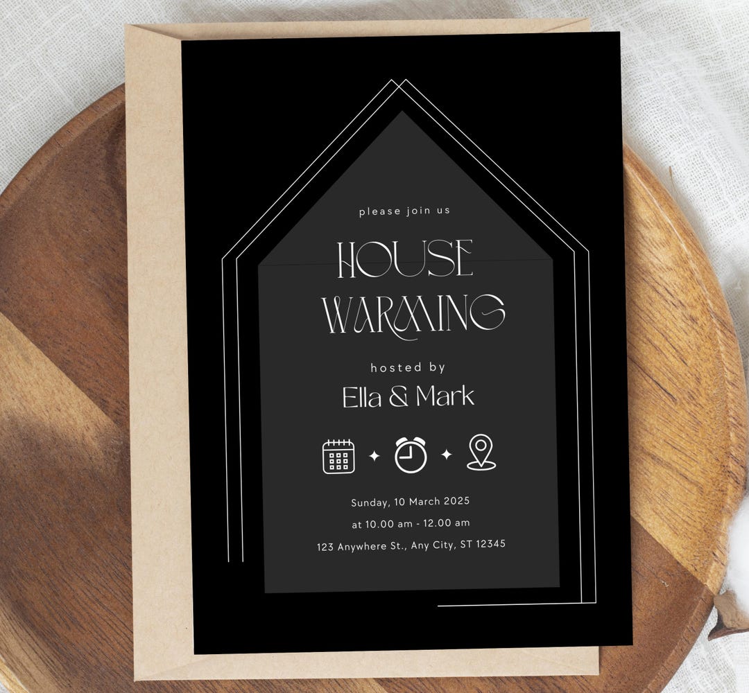Editable House Warming Invitation, Housewarming Invitation ...