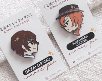 Bungou Stray Dogs Soukoku Enamel Pins Dazai and Chuuya