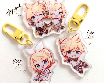 Vocaloid Acrylic Charms Kagamine Rin and Len Keychains Double sided