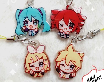Hatsune Miku Kasane Teto Kagamine Rin Kagamine Len Vocaloid Mini Acryl Telefoonhangers Dubbelzijdig Epoxy