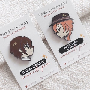 Bungou Streunige Hunde Soukoku Emaille Pins Dazai und Chuuya