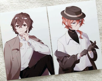 文豪ストレイドッグス 総黒プリント 太宰と中也【公式】