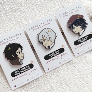 Bungou Streunige Hunde Soukoku Emaille Pins Atsushi Akutagawa und Ranpo