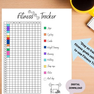 Printable Fitness Tracker – Stay Motivated and Track Your Progress