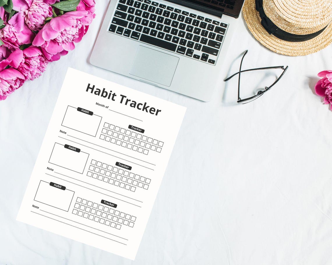 Minimalist Printable Habit Tracker: Build Daily Routines, Achieve Goals ...
