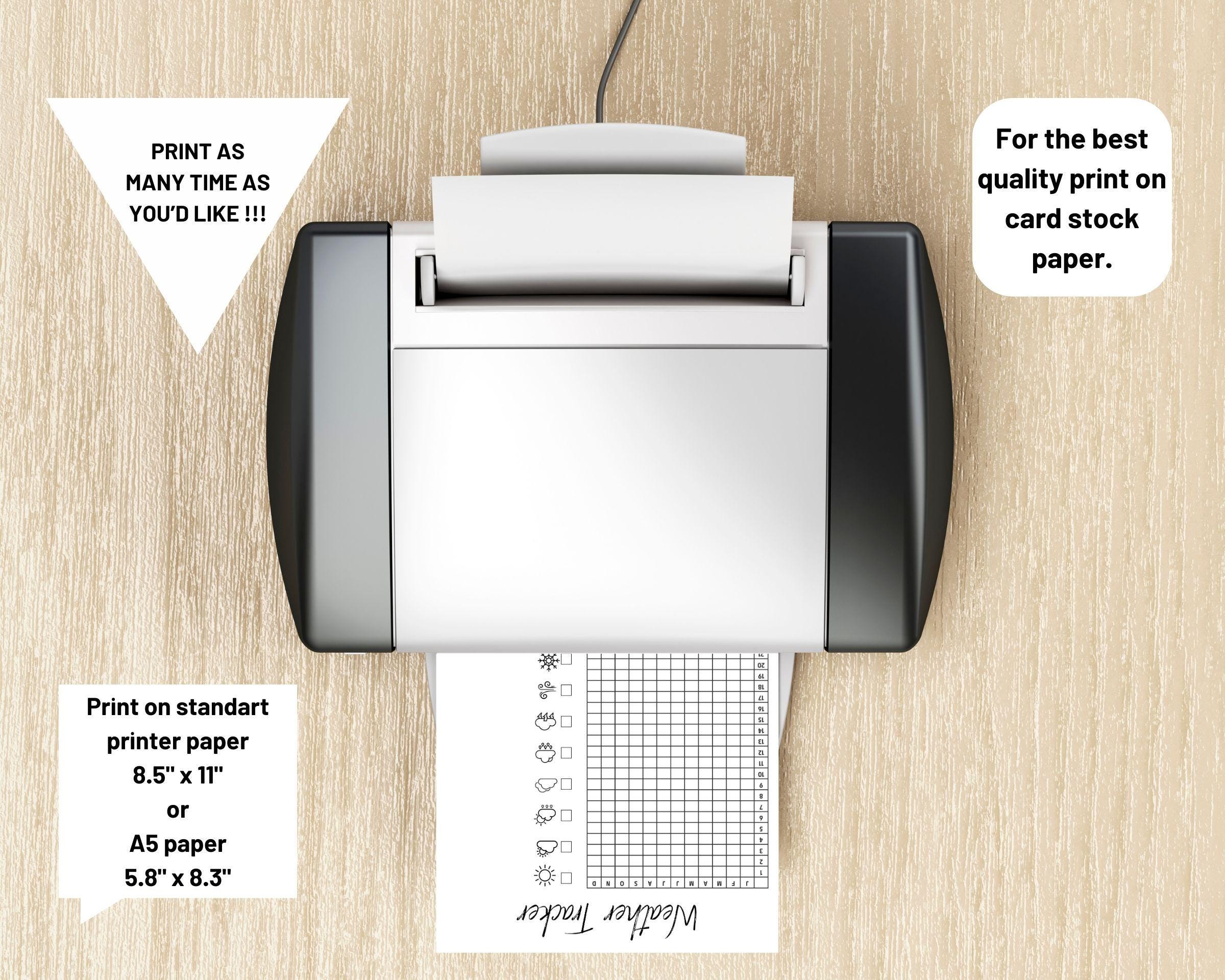 Printable Weather Tracker – Track and Color Your Daily Weather - Etsy