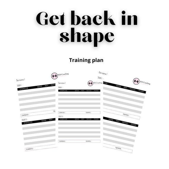 Get Back in Shape Training Plan Etsy