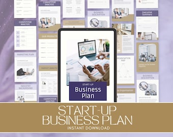 Business Plan Template, Business Plan, Start-Up Workbook, Small Business Owner Planner