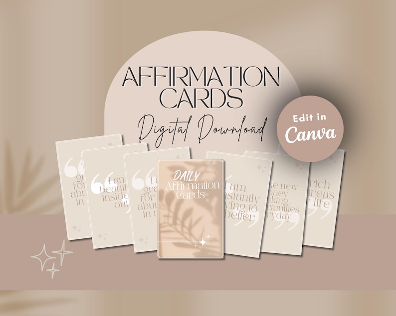 100 Pages of Printable Affirmation Cards: Boost Confidence, Positivity ...