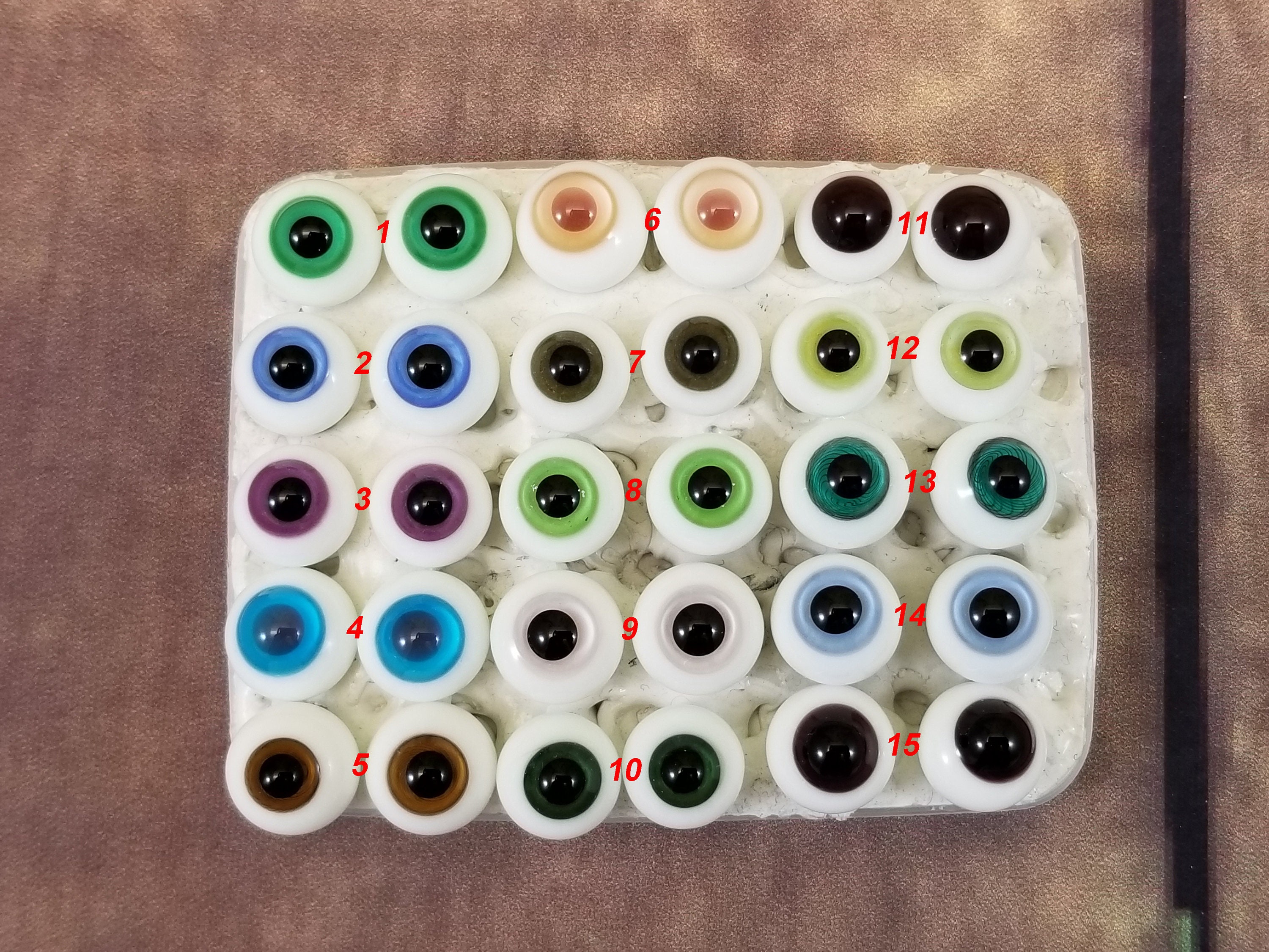 BJD glass eyes 12 mm for ball jointed doll