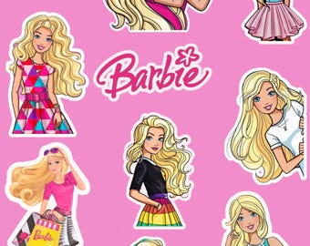 バービーのデジタル印刷可能なステッカー
